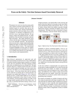 Focus on the Likely: Test-time Instance-based Uncertainty Removal