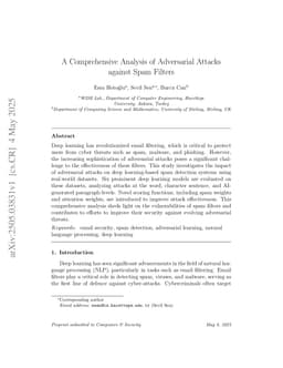 A Comprehensive Analysis of Adversarial Attacks against Spam Filters