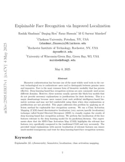 Explainable Face Recognition via Improved Localization