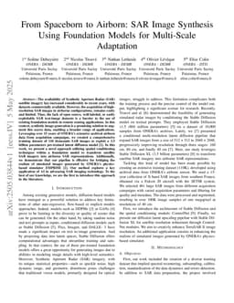 From Spaceborne to Airborne: SAR Image Synthesis Using Foundation Models for Multi-Scale Adaptation