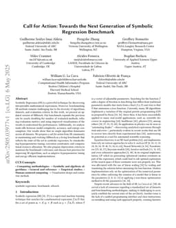 Call for Action: towards the next generation of symbolic regression benchmark