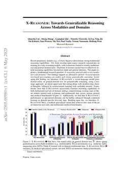 X-Reasoner: Towards Generalizable Reasoning Across Modalities and Domains