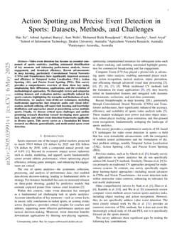 Action Spotting and Precise Event Detection in Sports: Datasets, Methods, and Challenges