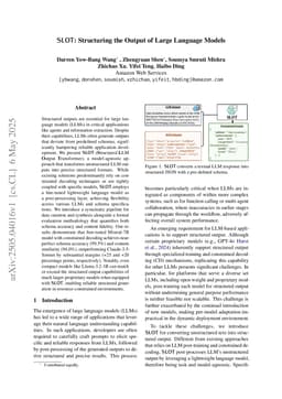 SLOT: Structuring the Output of Large Language Models
