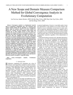 A New Scope and Domain Measure Comparison Method for Global Convergence Analysis in Evolutionary Computation