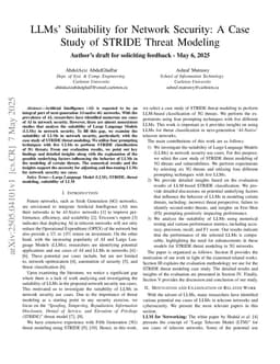 LLMs' Suitability for Network Security: A Case Study of STRIDE Threat Modeling