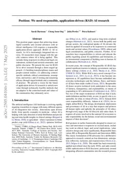 Position: We need responsible, application-driven (RAD) AI research