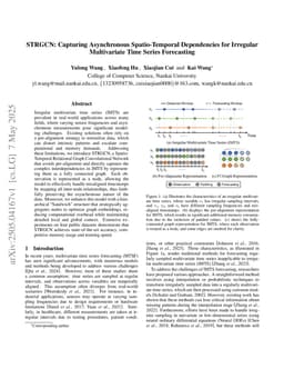 STRGCN: Capturing Asynchronous Spatio-Temporal Dependencies for Irregular Multivariate Time Series Forecasting