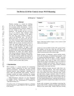 On-Device LLM for Context-Aware Wi-Fi Roaming