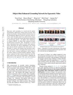 Object-Shot Enhanced Grounding Network for Egocentric Video