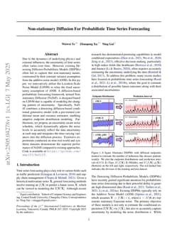 Non-stationary Diffusion For Probabilistic Time Series Forecasting