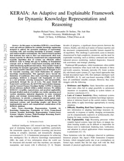 KERAIA: An Adaptive and Explainable Framework for Dynamic Knowledge Representation and Reasoning