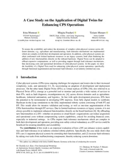 A Case Study on the Application of Digital Twins for Enhancing CPS Operations