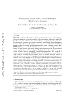 Adaptive and Robust DBSCAN with Multi-agent Reinforcement Learning