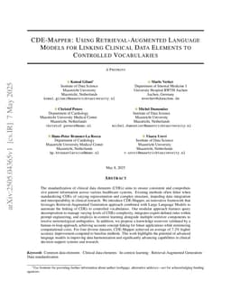CDE-Mapper: Using Retrieval-Augmented Language Models for Linking Clinical Data Elements to Controlled Vocabularies