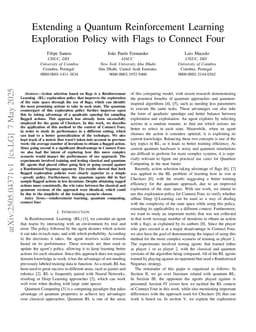 Extending a Quantum Reinforcement Learning Exploration Policy with Flags to Connect Four