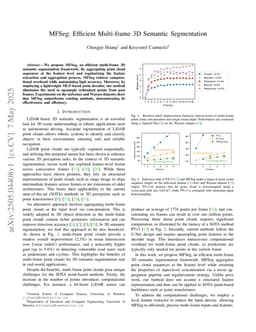 MFSeg: Efficient Multi-frame 3D Semantic Segmentation