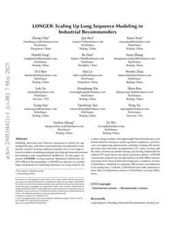 LONGER: Scaling Up Long Sequence Modeling in Industrial Recommenders