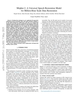 Miipher-2: A Universal Speech Restoration Model for Million-Hour Scale Data Restoration