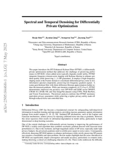 Spectral and Temporal Denoising for Differentially Private Optimization