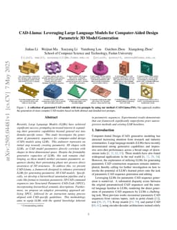 CAD-Llama: Leveraging Large Language Models for Computer-Aided Design Parametric 3D Model Generation