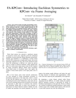FA-KPConv: Introducing Euclidean Symmetries to KPConv via Frame Averaging