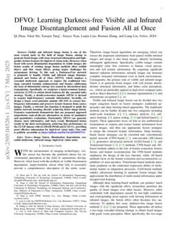 DFVO: Learning Darkness-free Visible and Infrared Image Disentanglement and Fusion All at Once