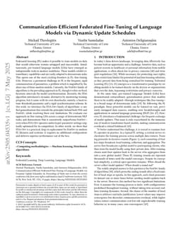 Communication-Efficient Federated Fine-Tuning of Language Models via Dynamic Update Schedules