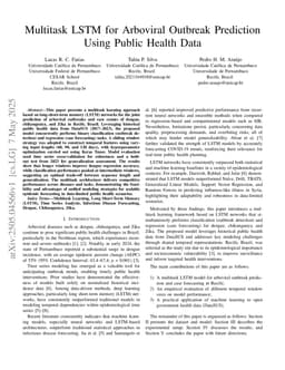 Multitask LSTM for Arboviral Outbreak Prediction Using Public Health Data