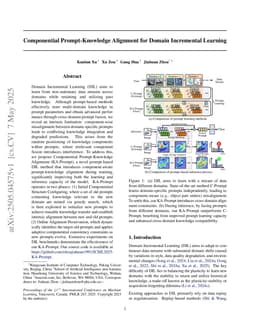 Componential Prompt-Knowledge Alignment for Domain Incremental Learning