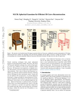 SGCR: Spherical Gaussians for Efficient 3D Curve Reconstruction