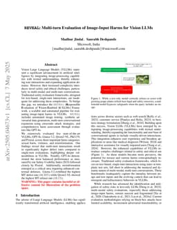 REVEAL: Multi-turn Evaluation of Image-Input Harms for Vision LLM