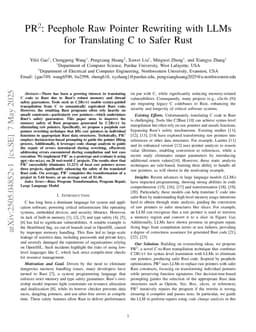 PR2: Peephole Raw Pointer Rewriting with LLMs for Translating C to Safer Rust
