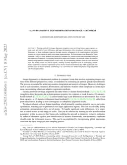 Auto-regressive transformation for image alignment