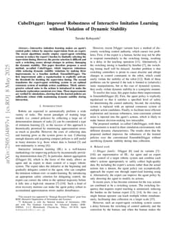 CubeDAgger: Improved Robustness of Interactive Imitation Learning without Violation of Dynamic Stability