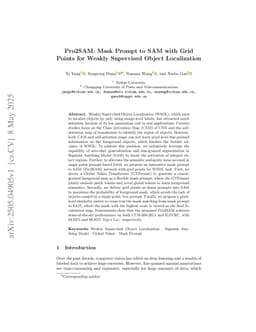 Pro2SAM: Mask Prompt to SAM with Grid Points for Weakly Supervised Object Localization
