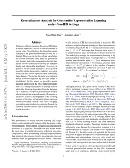 Generalization Analysis for Contrastive Representation Learning under Non-IID Settings