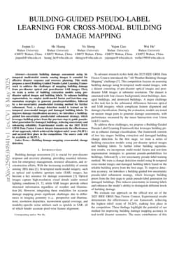 Building-Guided Pseudo-Label Learning for Cross-Modal Building Damage Mapping
