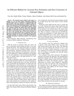 An Efficient Method for Accurate Pose Estimation and Error Correction of Cuboidal Objects