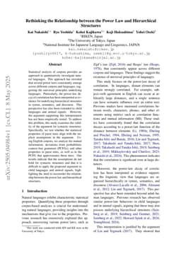 Rethinking the Relationship between the Power Law and Hierarchical Structures