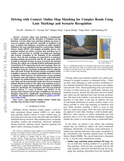 Driving with Context: Online Map Matching for Complex Roads Using Lane Markings and Scenario Recognition