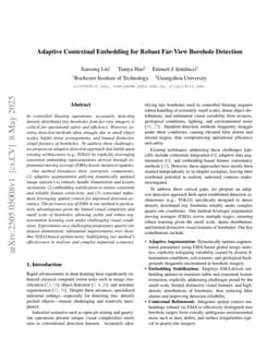 Adaptive Contextual Embedding for Robust Far-View Borehole Detection