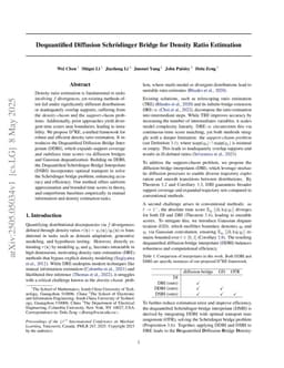 Dequantified Diffusion Schrödinger Bridge for Density Ratio Estimation