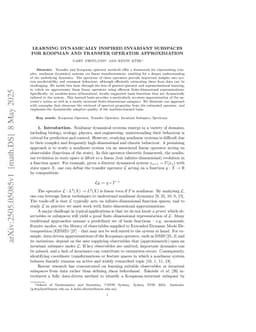 Learning dynamically inspired invariant subspaces for Koopman and transfer operator approximation