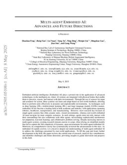 Multi-agent Embodied AI: Advances and Future Directions