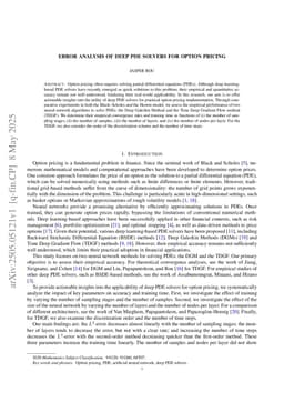 Error Analysis of Deep PDE Solvers for Option Pricing