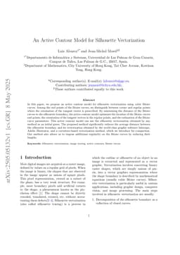 An Active Contour Model for Silhouette Vectorization using Bézier Curves