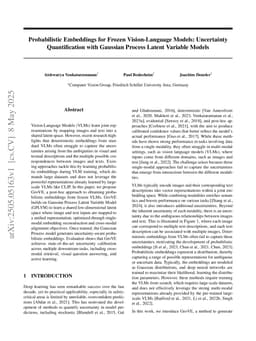 Probabilistic Embeddings for Frozen Vision-Language Models: Uncertainty Quantification with Gaussian Process Latent Variable Models