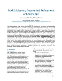 MARK: Memory Augmented Refinement of Knowledge
