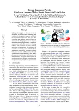 Toward Reasonable Parrots: Why Large Language Models Should Argue with Us by Design